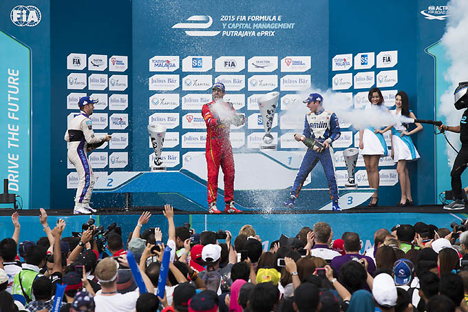 Formula E podium Putrajaya Robin Frijns podium